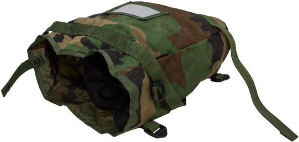 US. MILITARY ISSUED MOLLE II RADIO POUCH WOODLAND CAMOUFLAGE